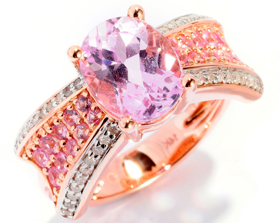 Ring with kunzite