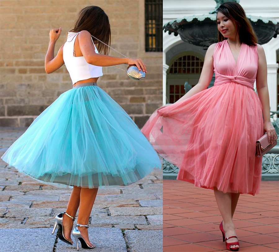 Tulle skirt and dress