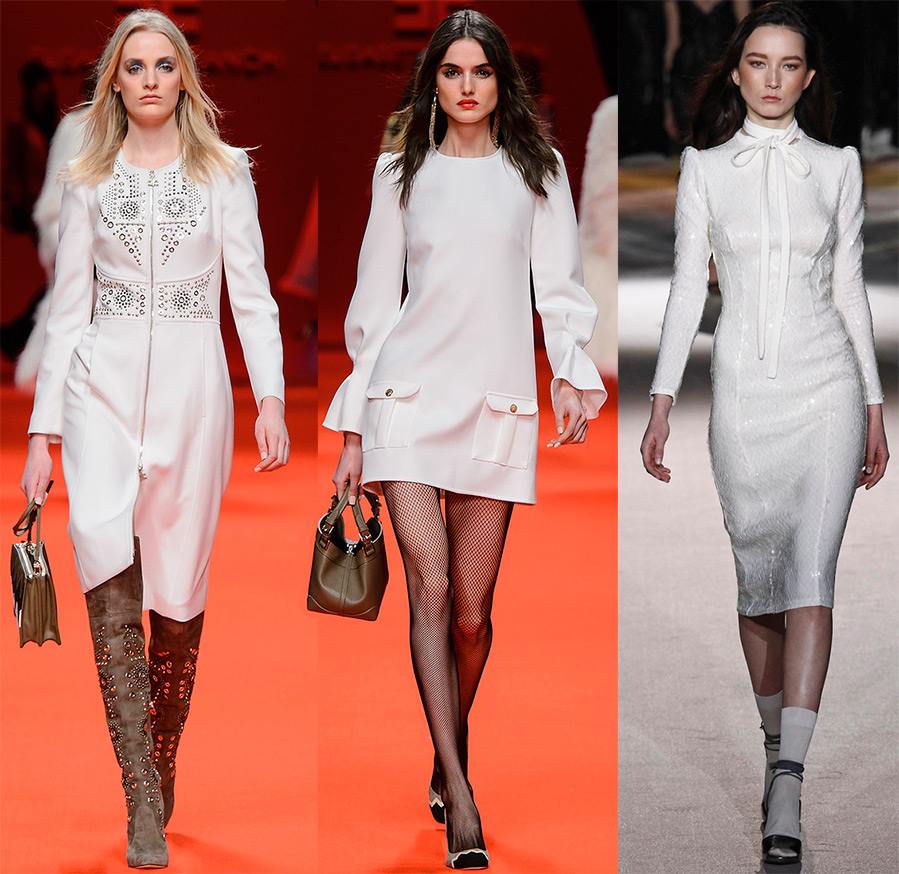 Autumn Winter White Dresses