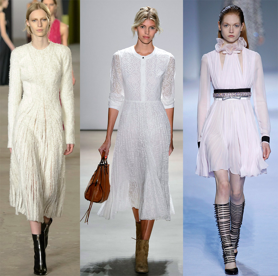 Autumn Winter White Dresses