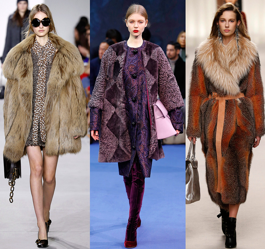 Fashionable women's fur coats fall-winter 2024-2025