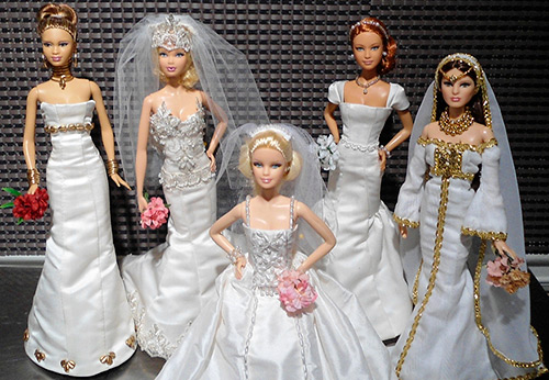 Wedding Dresses for Bride Doll