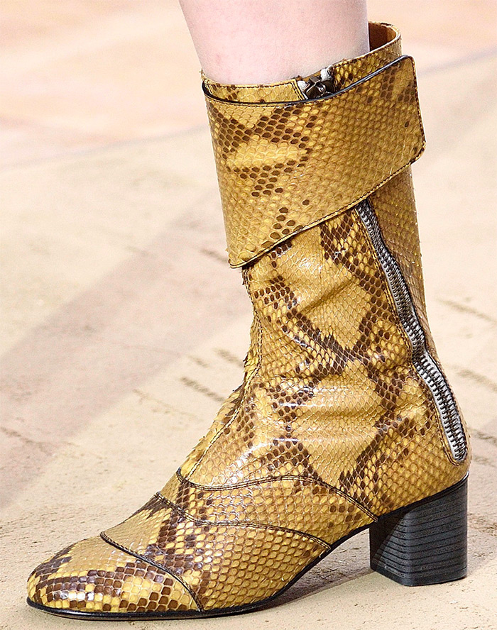 python leather boots