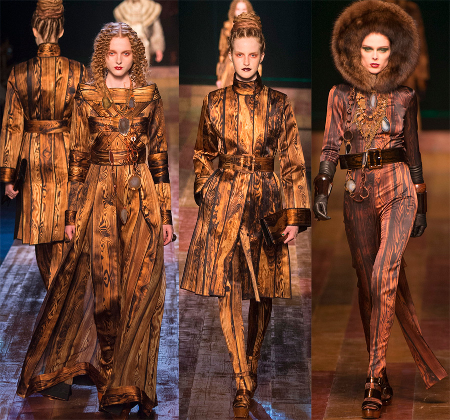 Couture collection and wood print