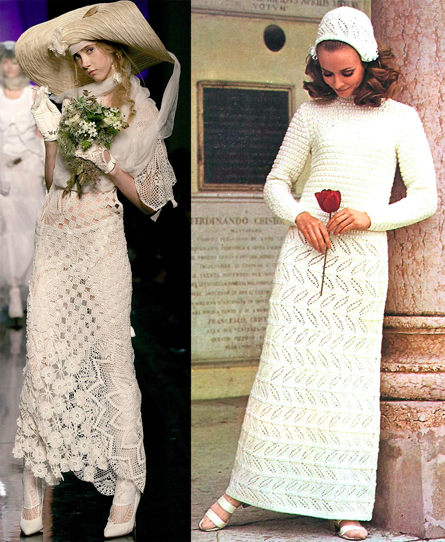 Knitted wedding dresses