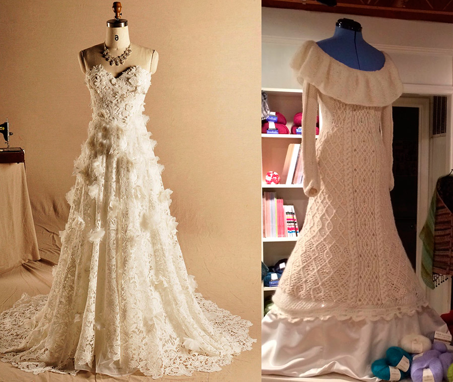 Knitted wedding dresses