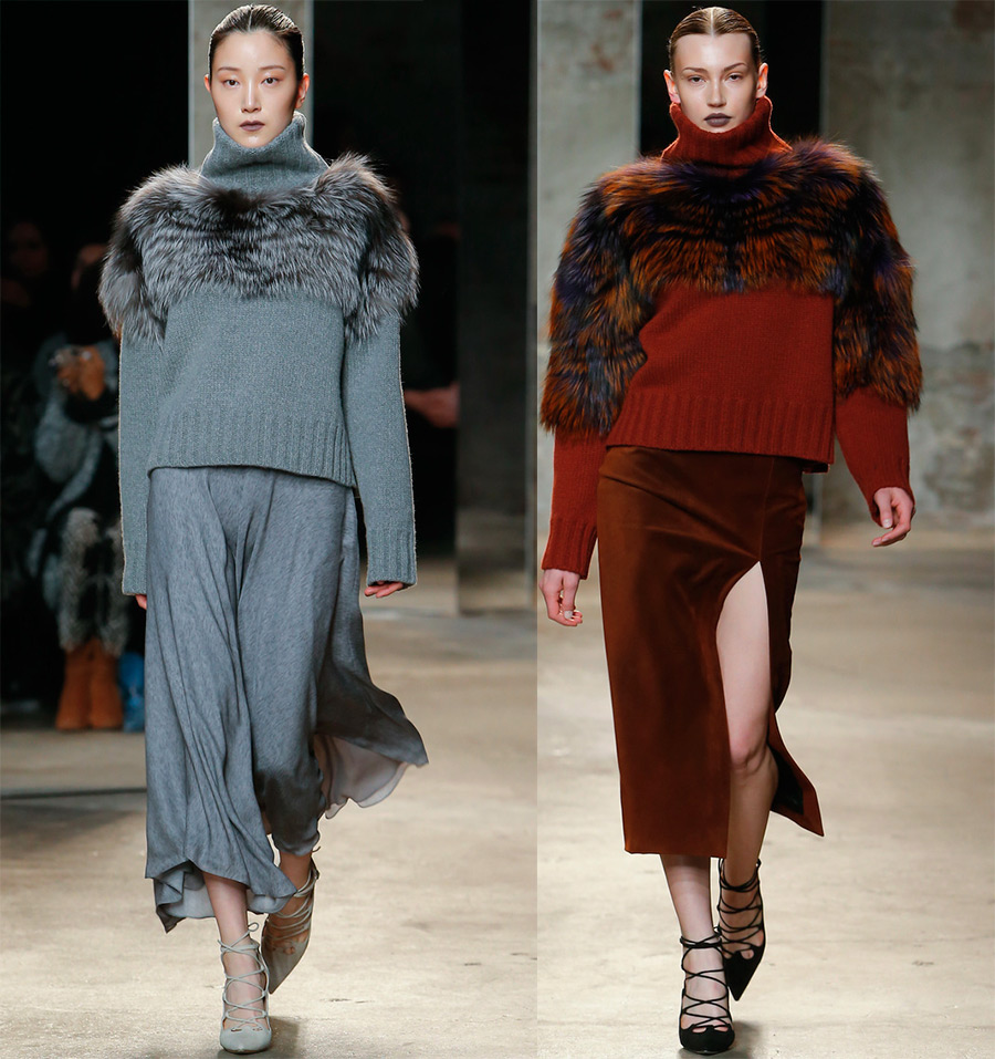 Sweaters and knitwear with fur