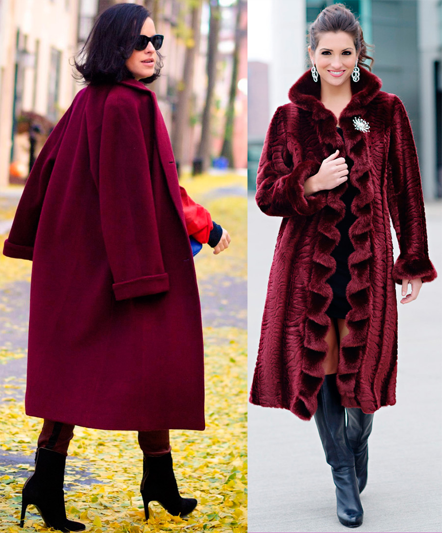 Burgundy coat