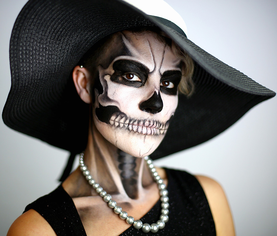 Halloween skeleton makeup