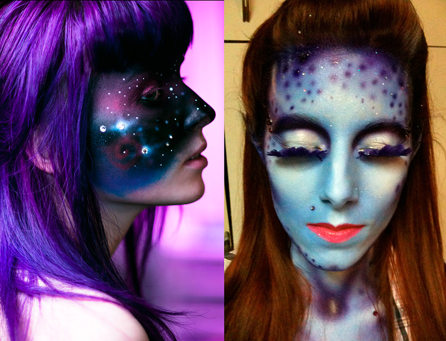 Halloween cosmic makeup