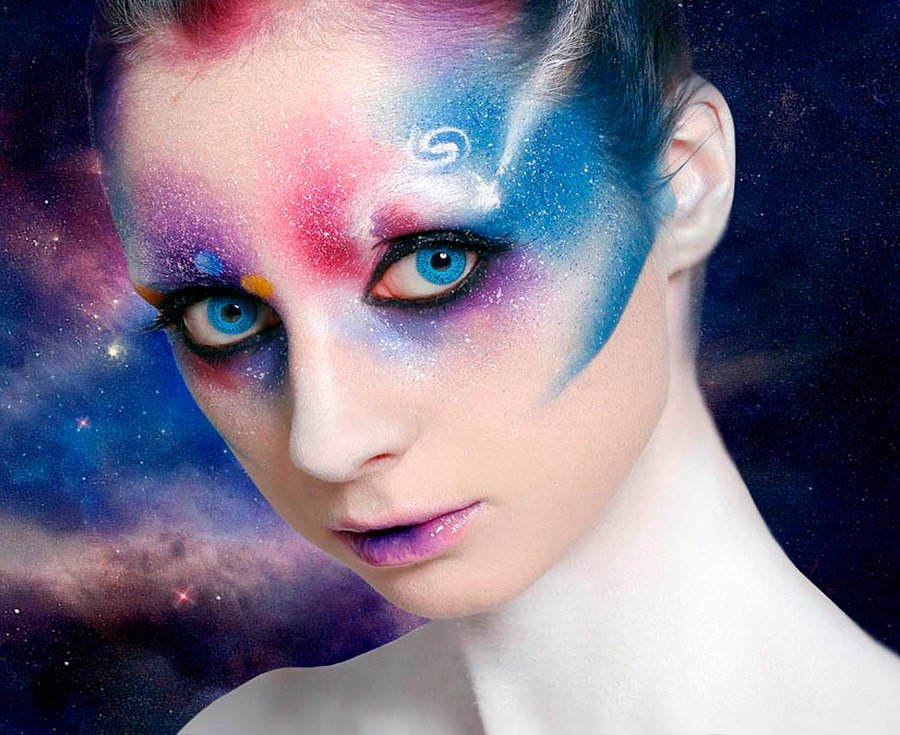 Halloween cosmic makeup