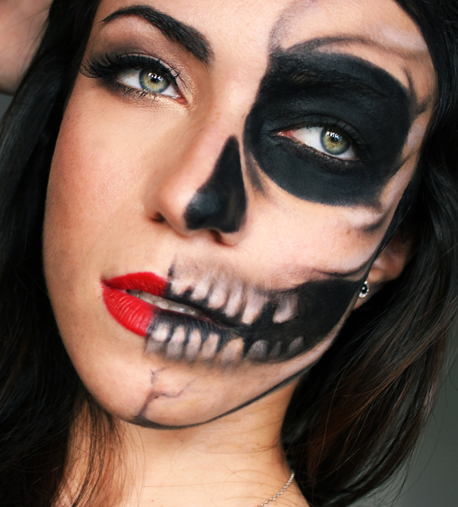 Halloween skeleton makeup