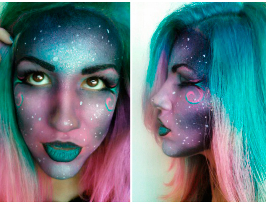 Halloween cosmic makeup