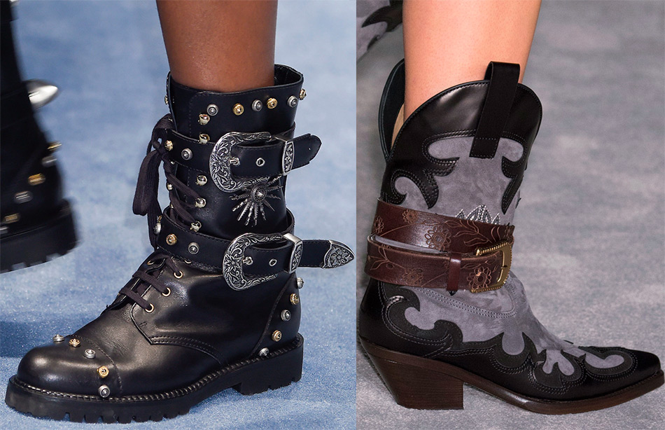 Women's boots with buckles