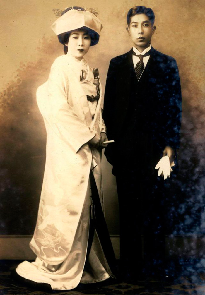 vintage photo of japanese bride