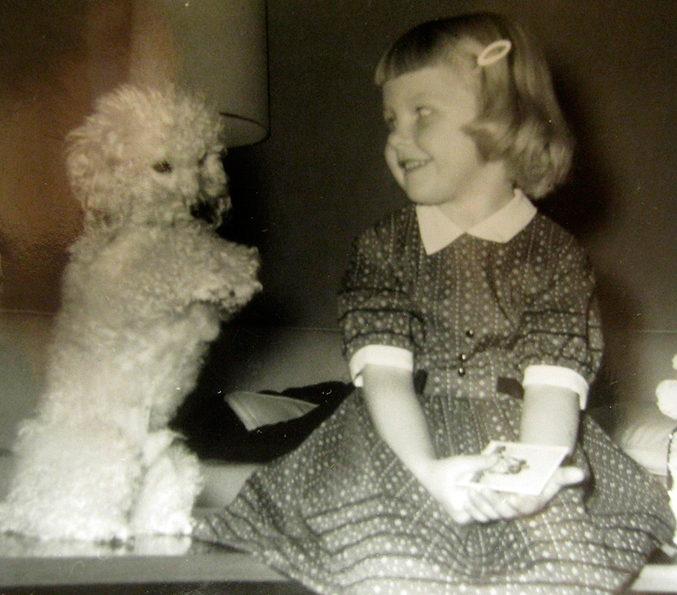 Girl with a poodle