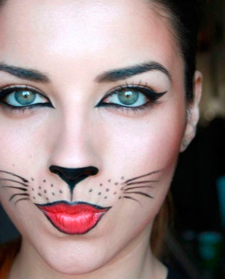 Halloween cat makeup