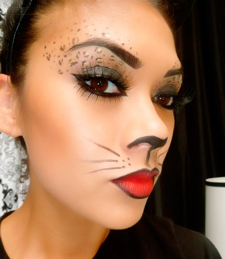 Halloween cat makeup