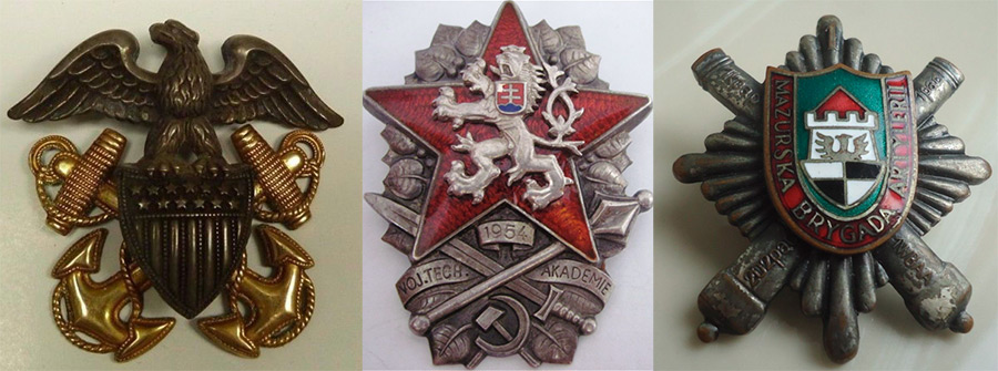 badges to decorate the image in the style of Military