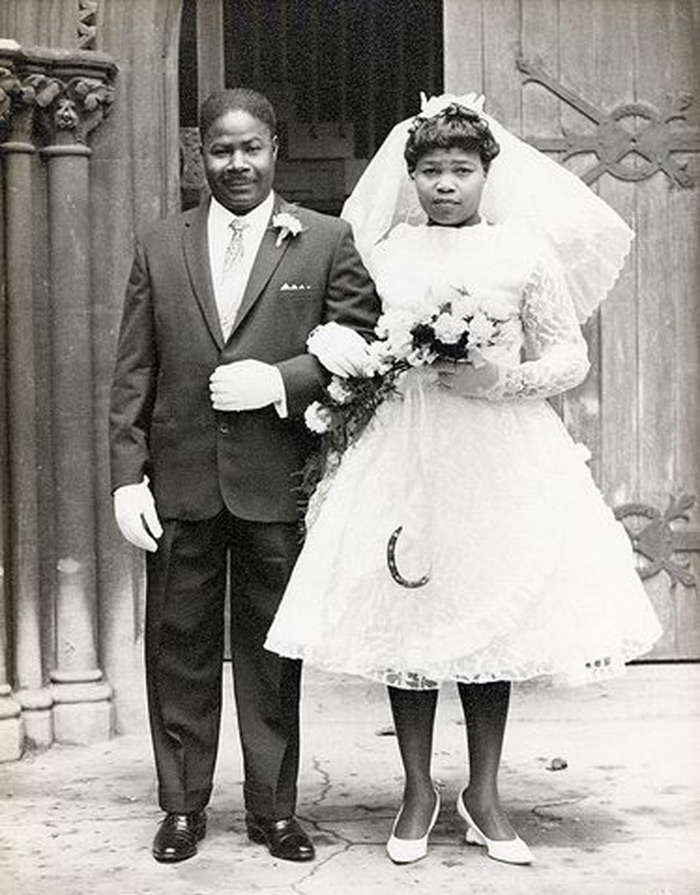 Black wedding in vintage photos