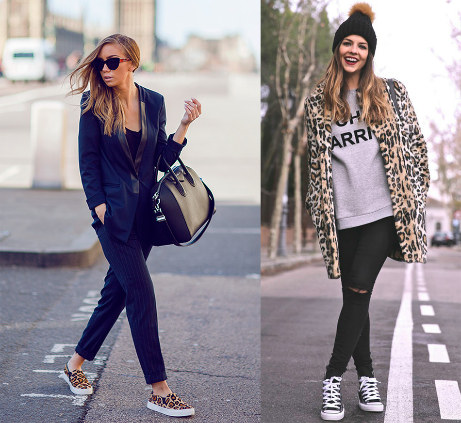 Leopard slip-on sneakers