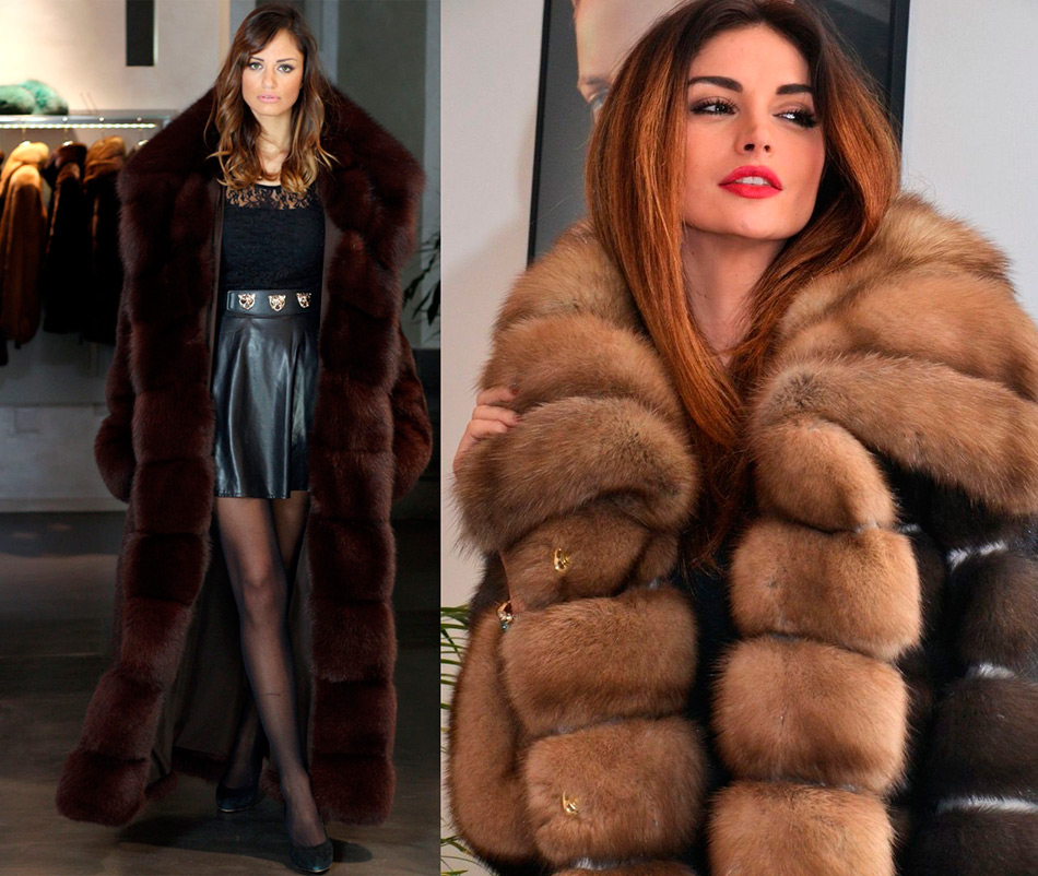 Brown fur coats