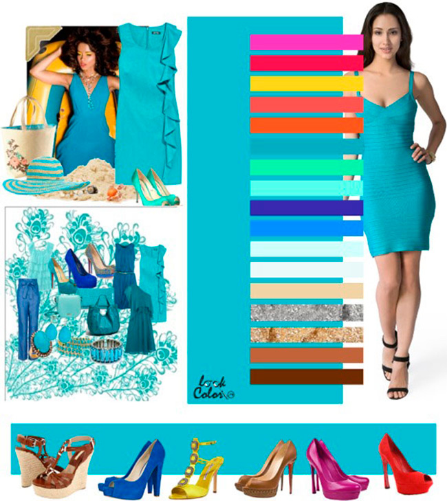 44 color combinations in clothes for women