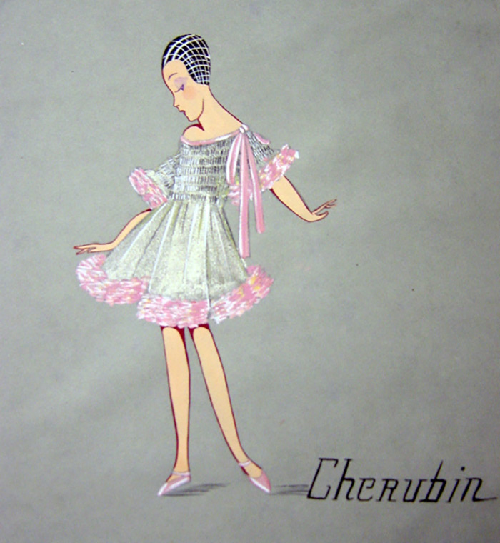 sketches of children's dresses from Lanvin