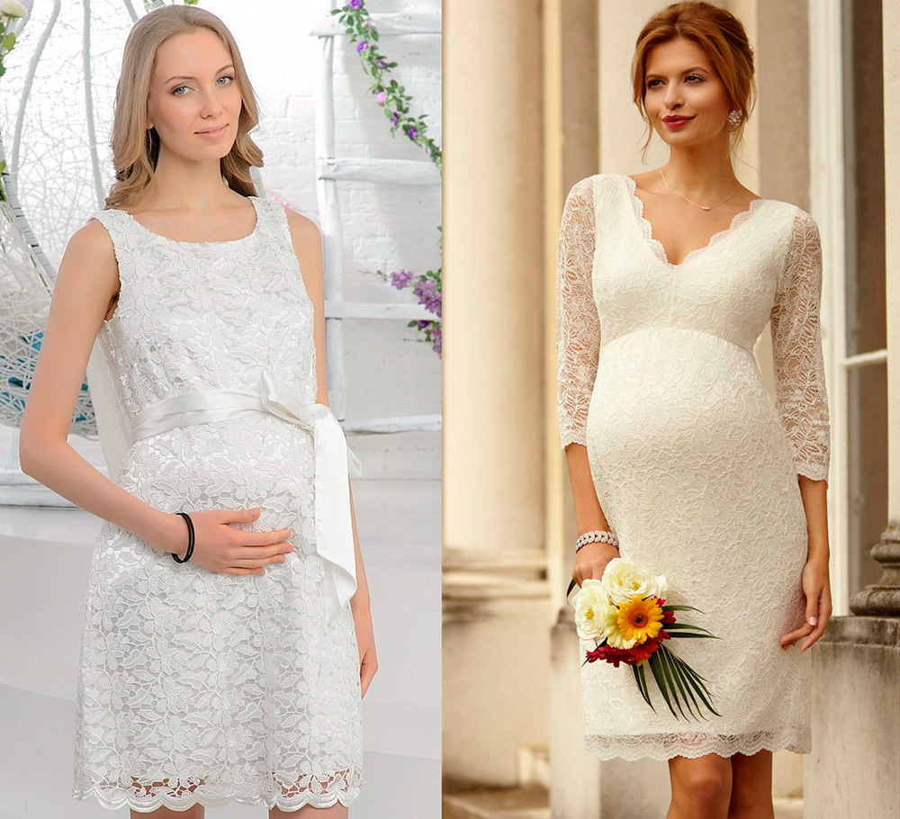 Wedding dresses for pregnant women