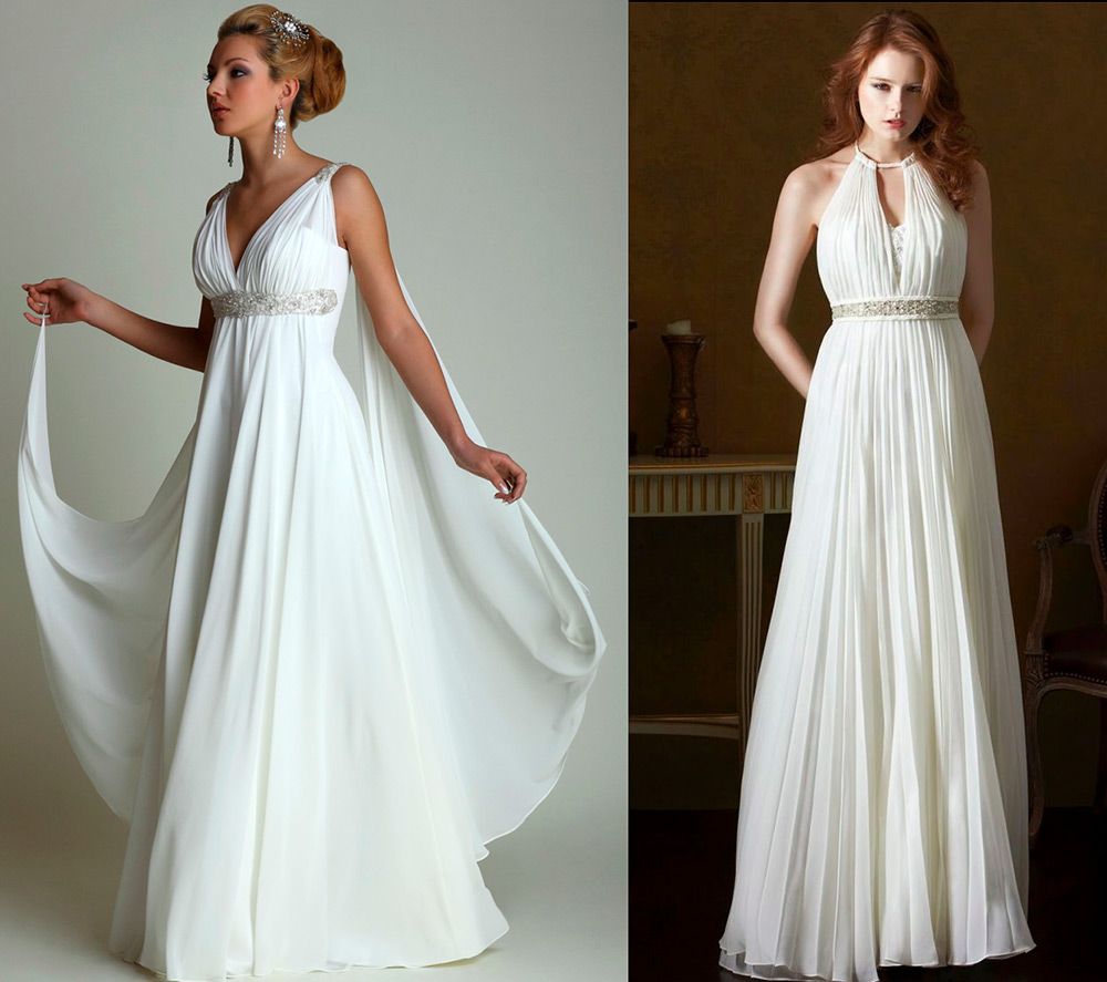 Greek style wedding dress