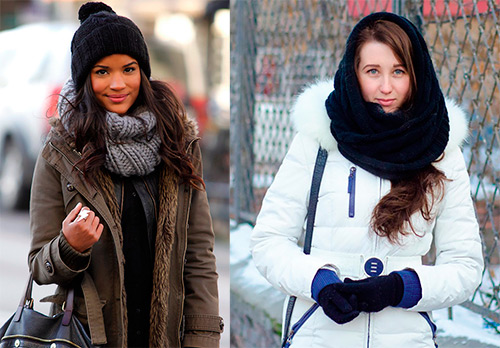 How to wear a scarf-snood - photo of images