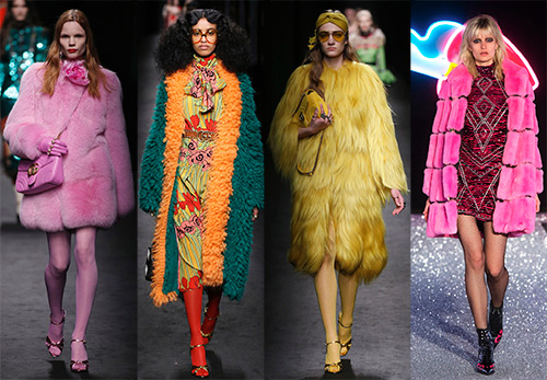 12 colored fur coats for winter 2024