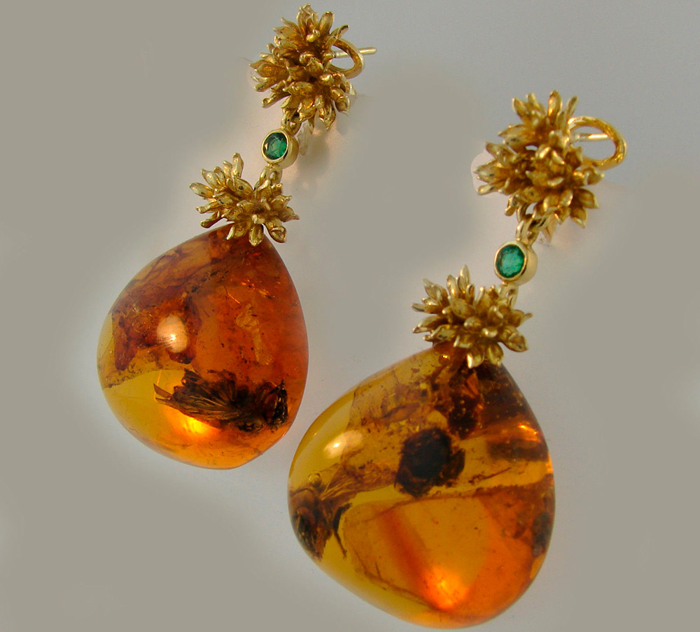 Amber earrings