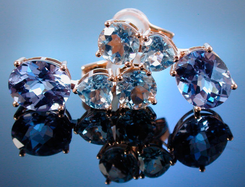 Blue topaz in jewelry