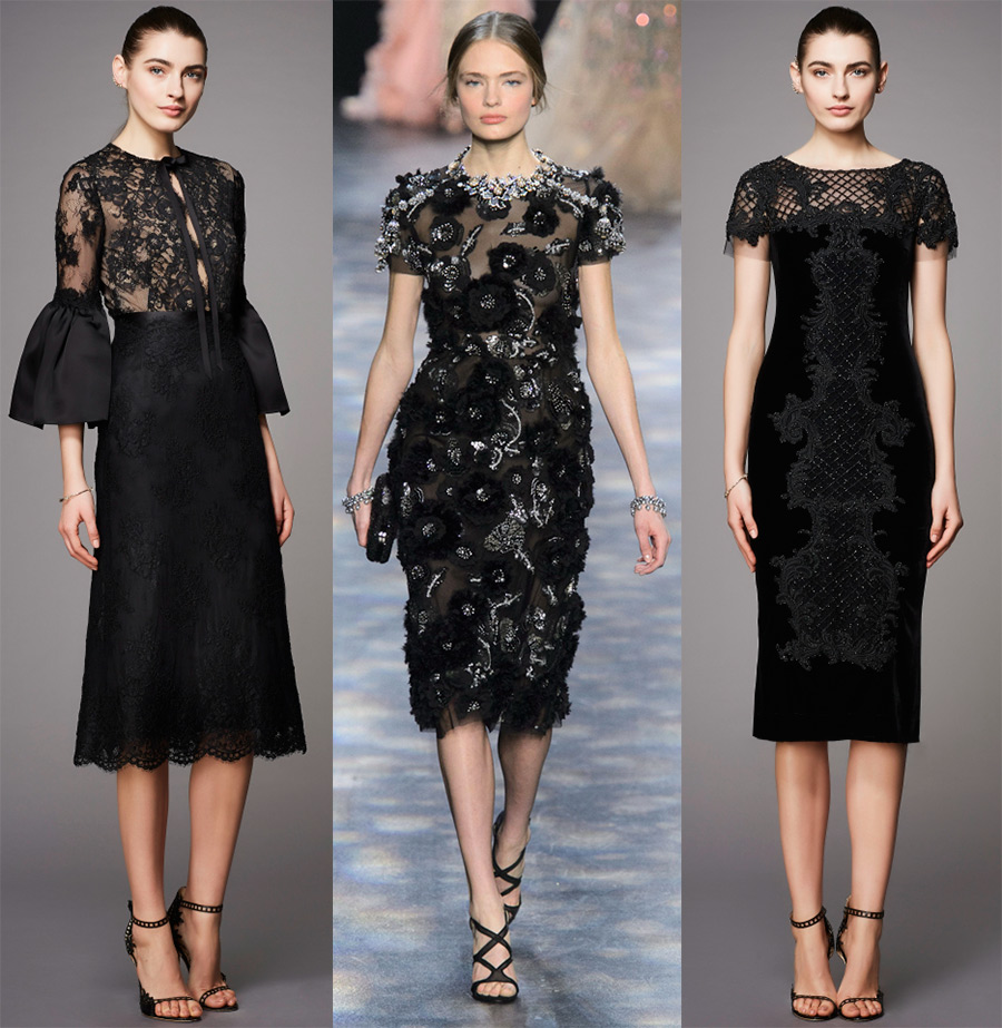 Modest Black Dresses by Marchesa