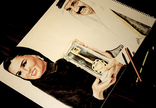 Fashion illustrations with images of Sheikh Moz