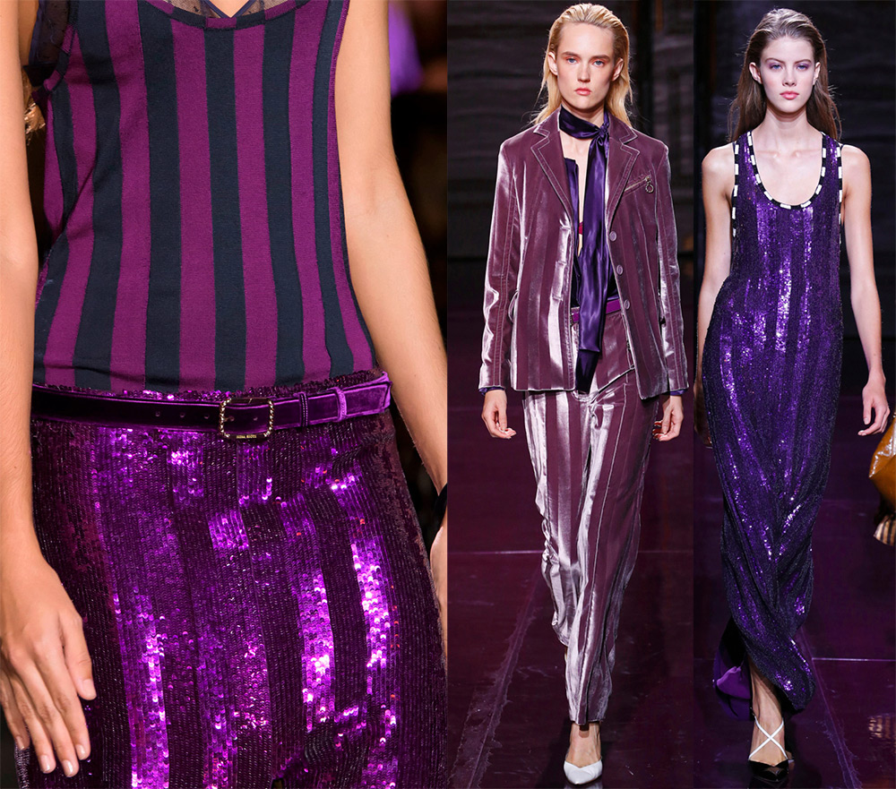 Trendy shades of purple