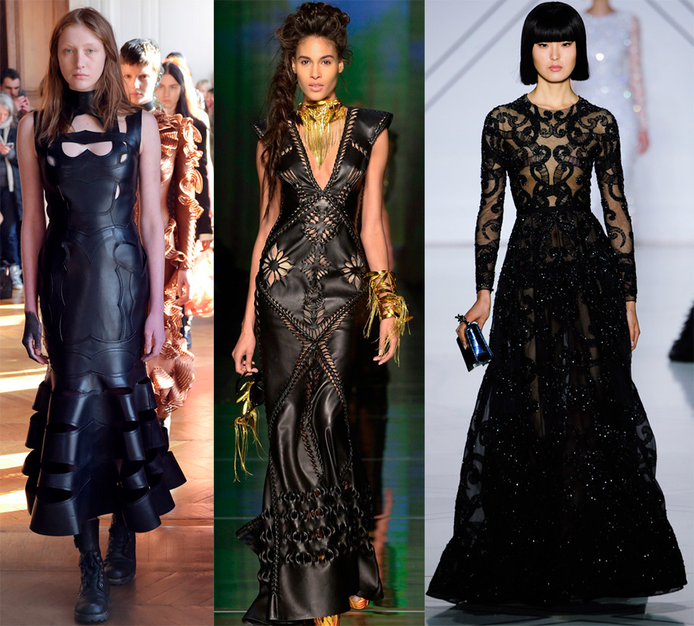 Luxury black dresses 2024