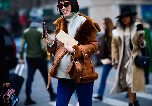 Sheepskin coats from Fashion Week - the best looks