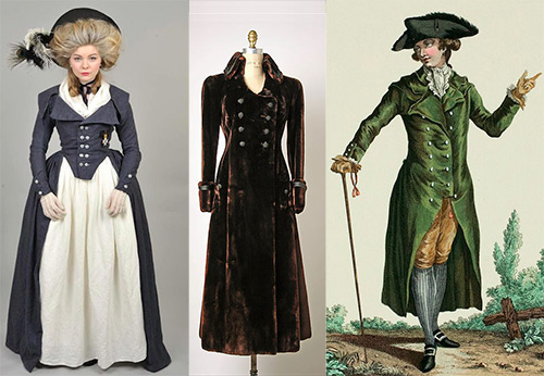 Women's and men's coats in history and fashion collections