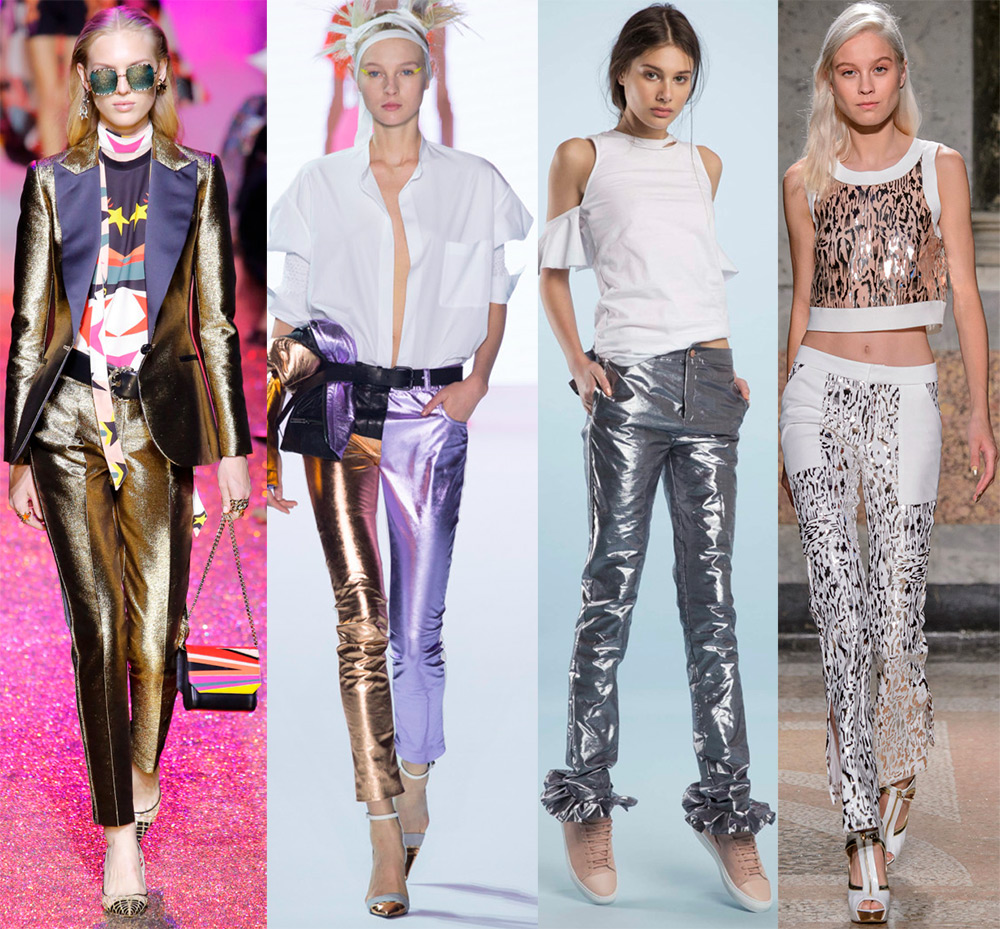 Metallic trousers