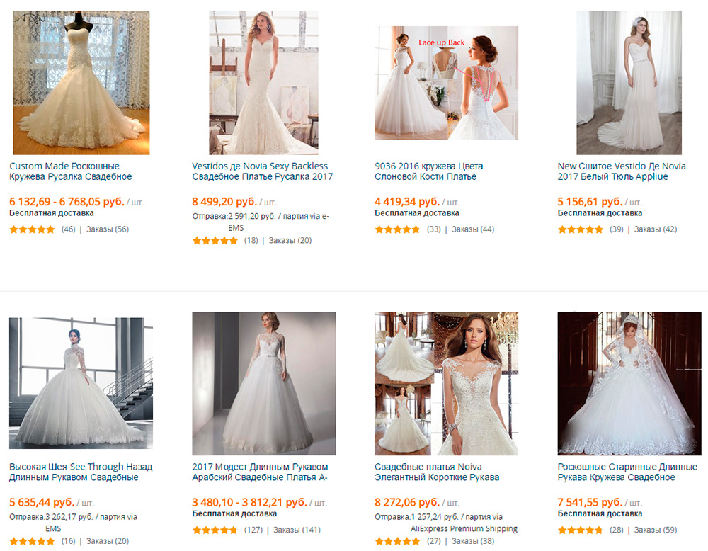 How to buy a wedding dress on AliExpress