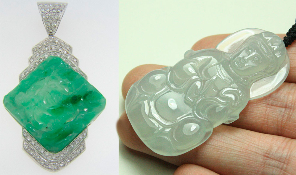 Jewelry with jadeite stone