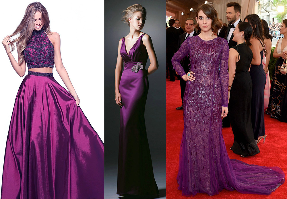 Evening looks in purple