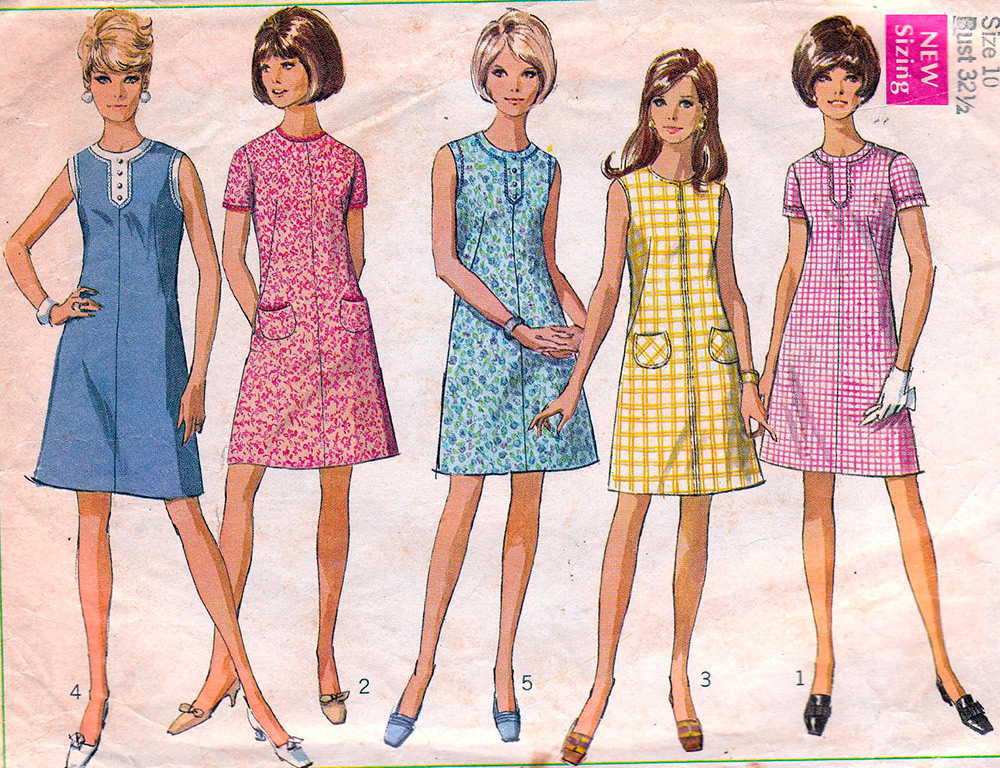 A-line dresses in the 1960s