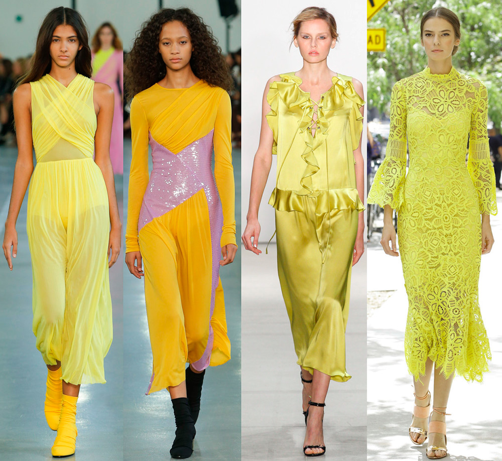 Yellow dresses and fashion trends