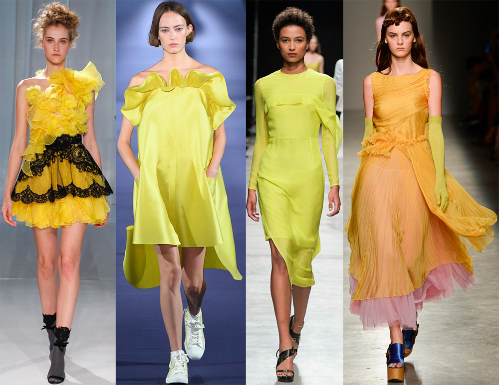 Dresses in yellow shades 2024