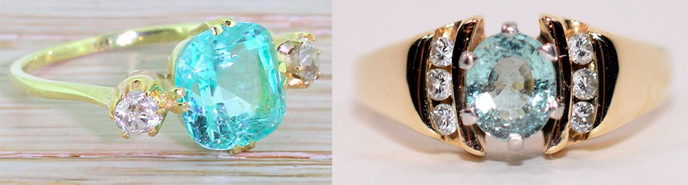 Ring with paraiba