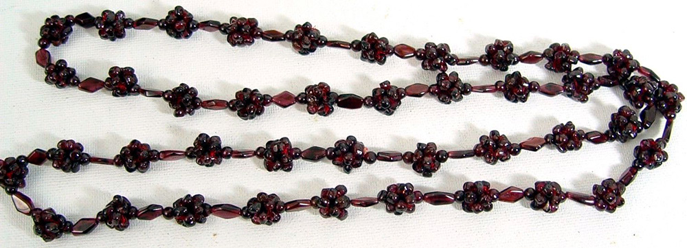 Pyrope garnet necklace