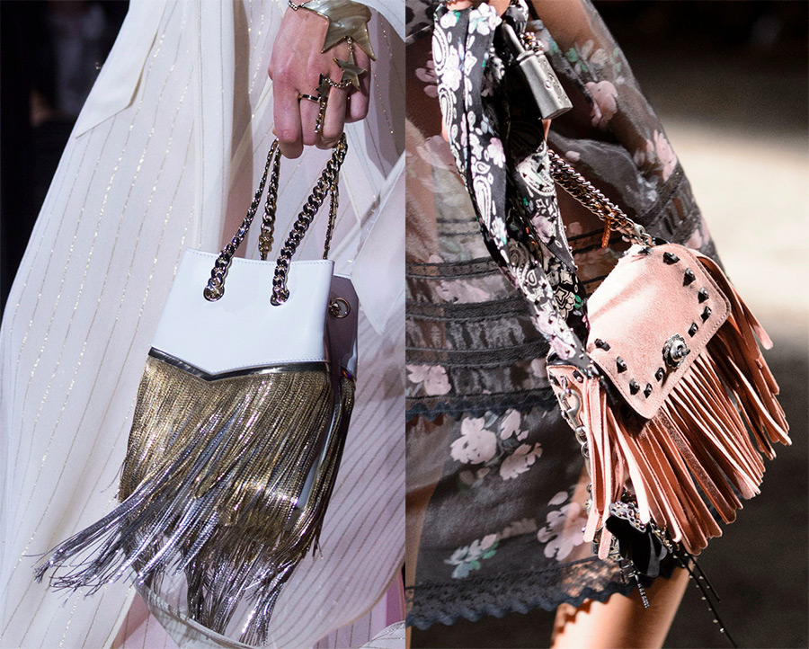 Fringed long handbags